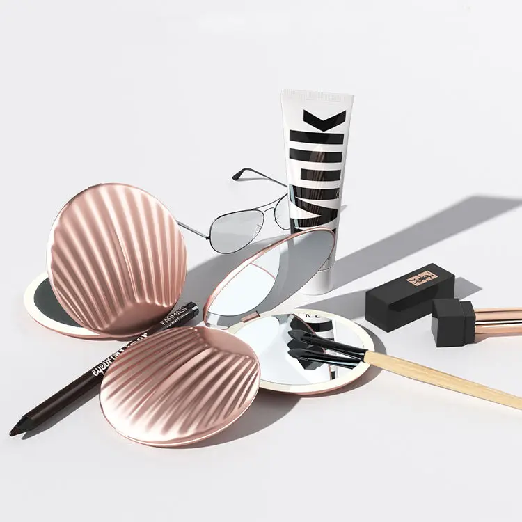 China Wholesale Custom Promotion Gift Portable Pocket hand mirror  makeup mirror with led lights