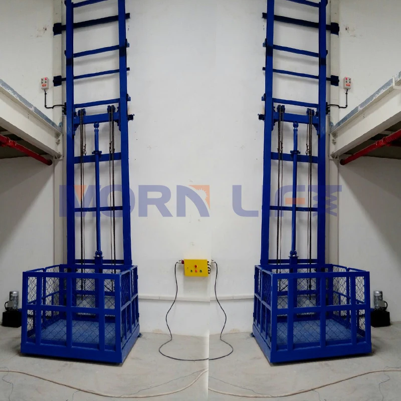 MORN 300 кг-1000 кг вертикальный грузовой подъемник склад двухстоечный грузовой подъемник гидравлический грузовой подъемник для строительства
