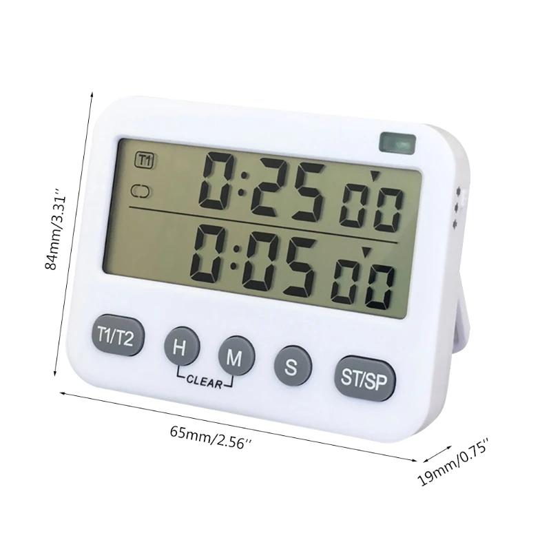 30 mins work 5 minutes play timer 2 in 1 study timer large digital display