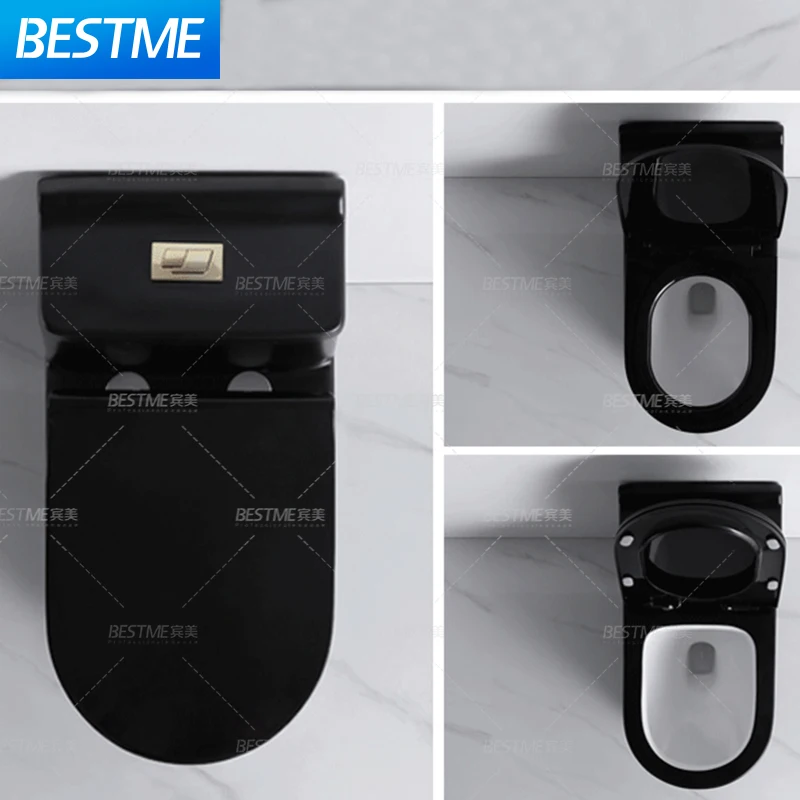 White and black PP Material Toliet Cover One Piece ceramic Toilet Seat Ceramic Floor Mounted Water closet Comode toilet