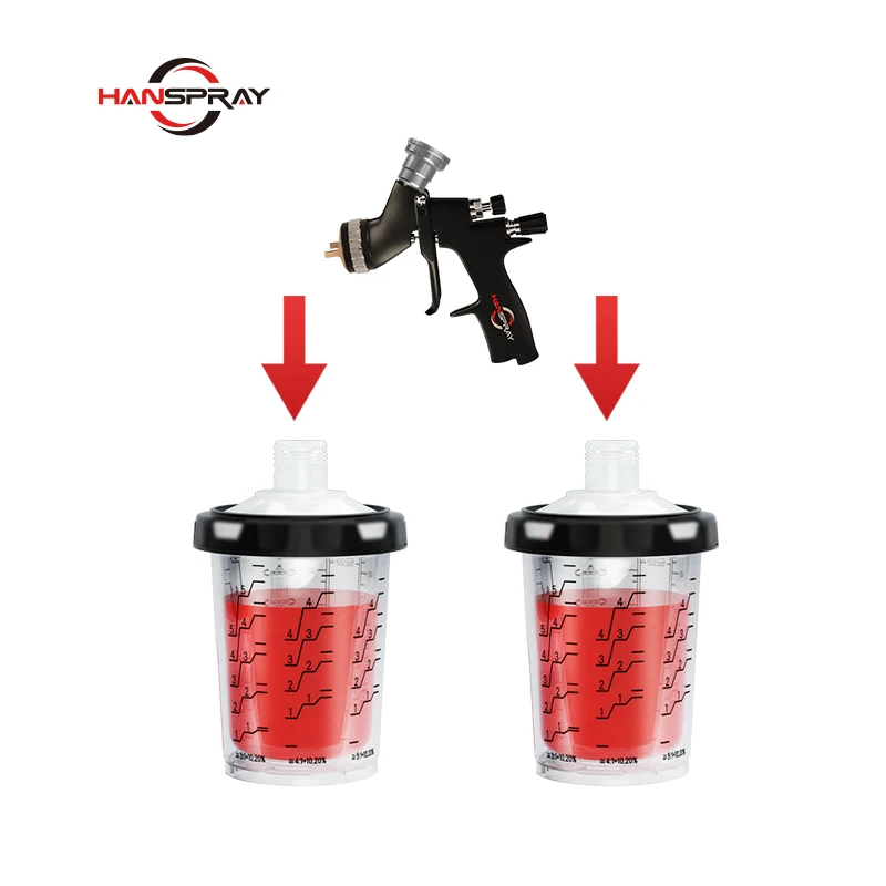 600ml Paint Mixing Cup Kit Disposable Painting Spray Cup for Air Spray Gun
