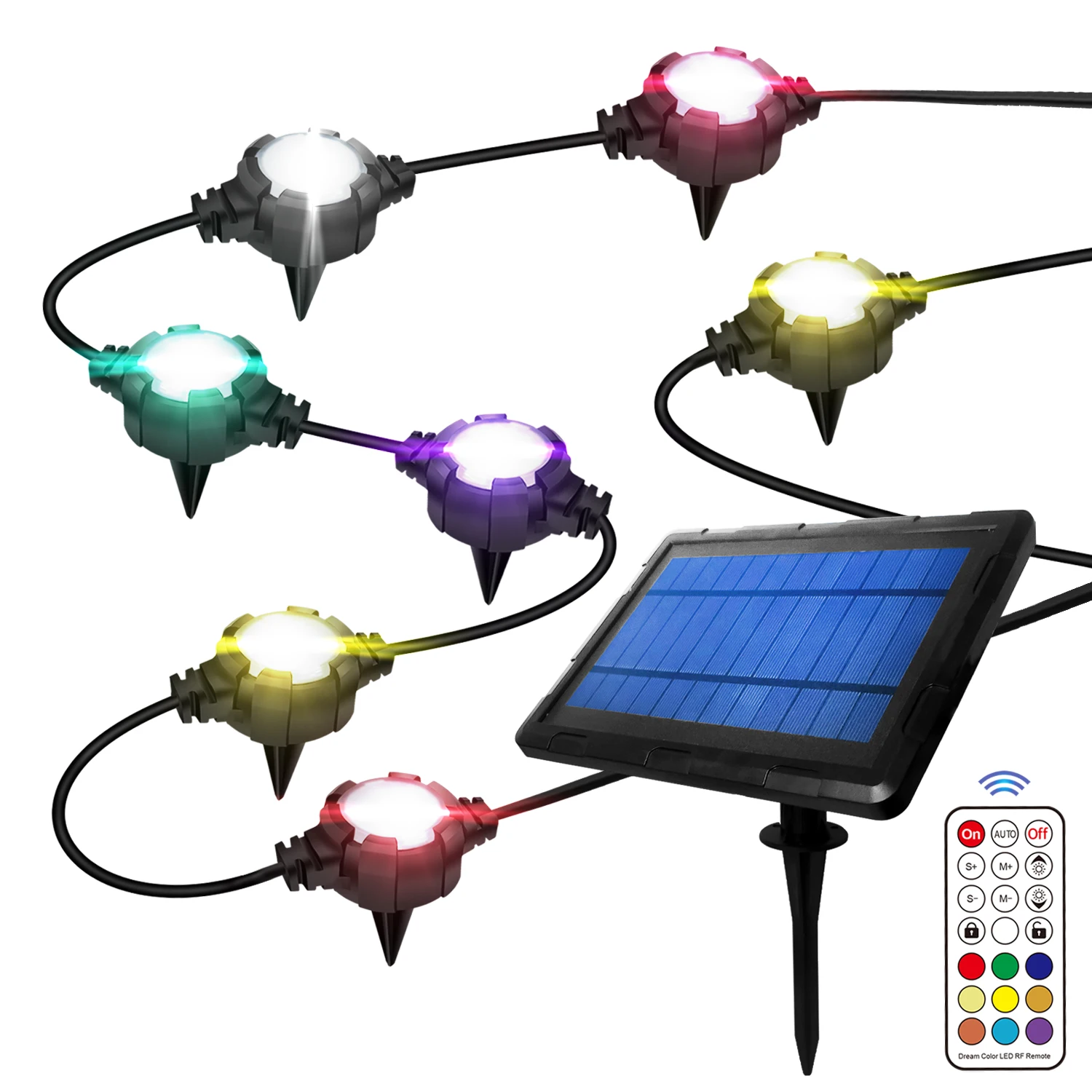 Solar lights garden multi color party decoration lighting decorative inground Led lights