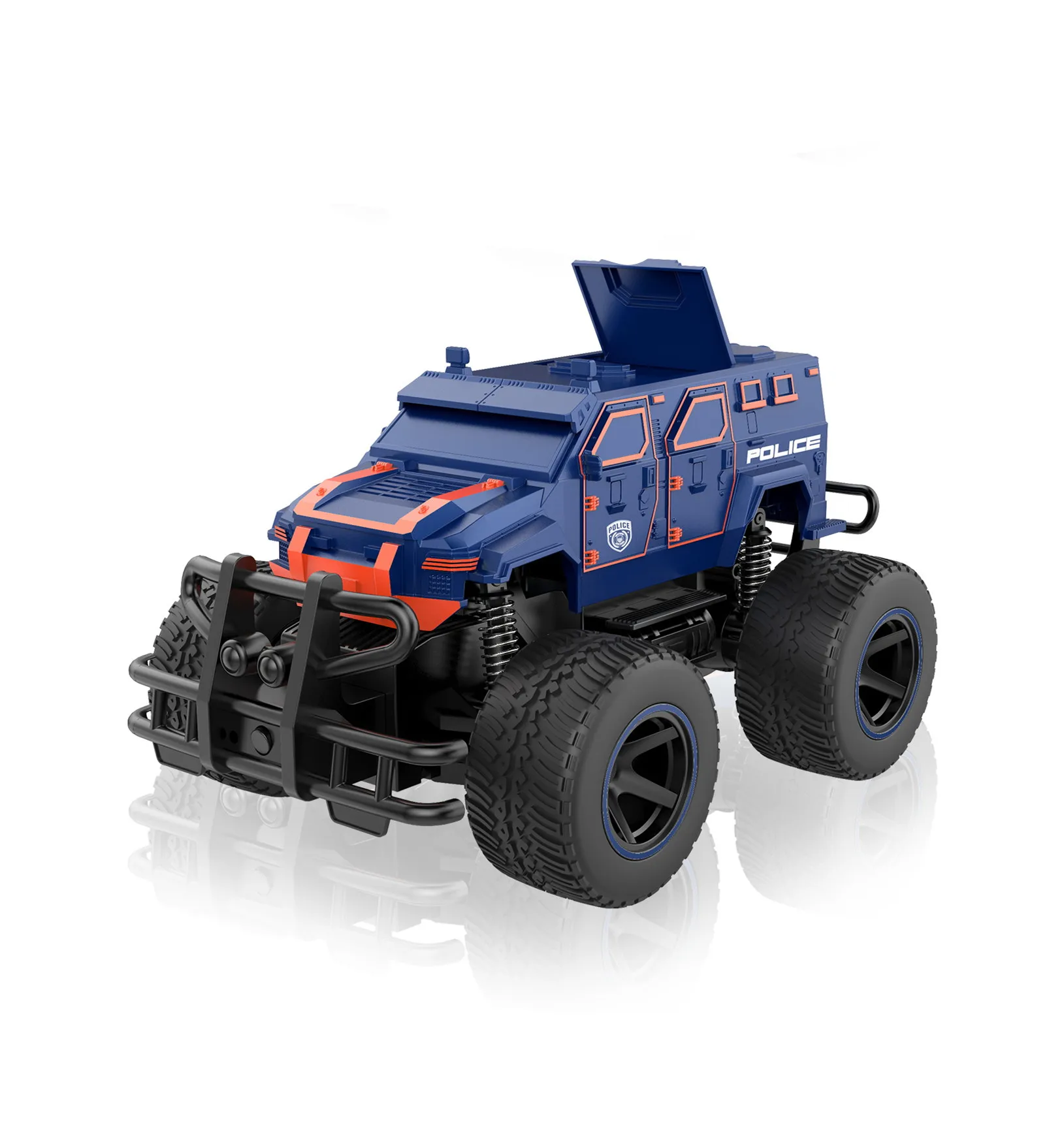 2.4G remote control 5-way induction door explosion-proof racing police remote control car series including batteries
