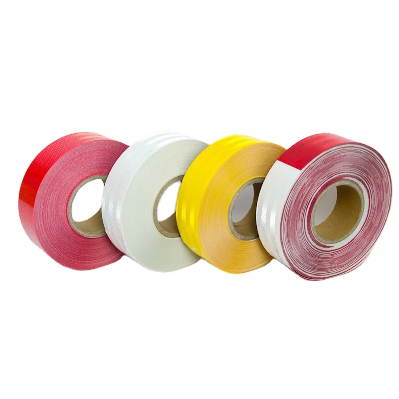 Silver Red White Yellow And Black Dot Tc Vinyl Vehicle Truck Tire Sticker Auto Warning Solar Reflective Tape