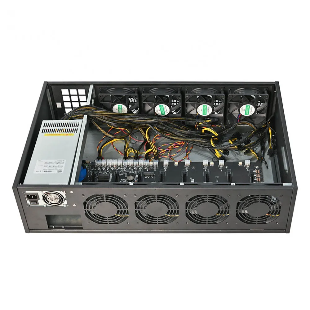 3080 gpu server case computer case 8 gpu stable performance gpu rig case B75F barebone system pc machine 2U 2500w PSU