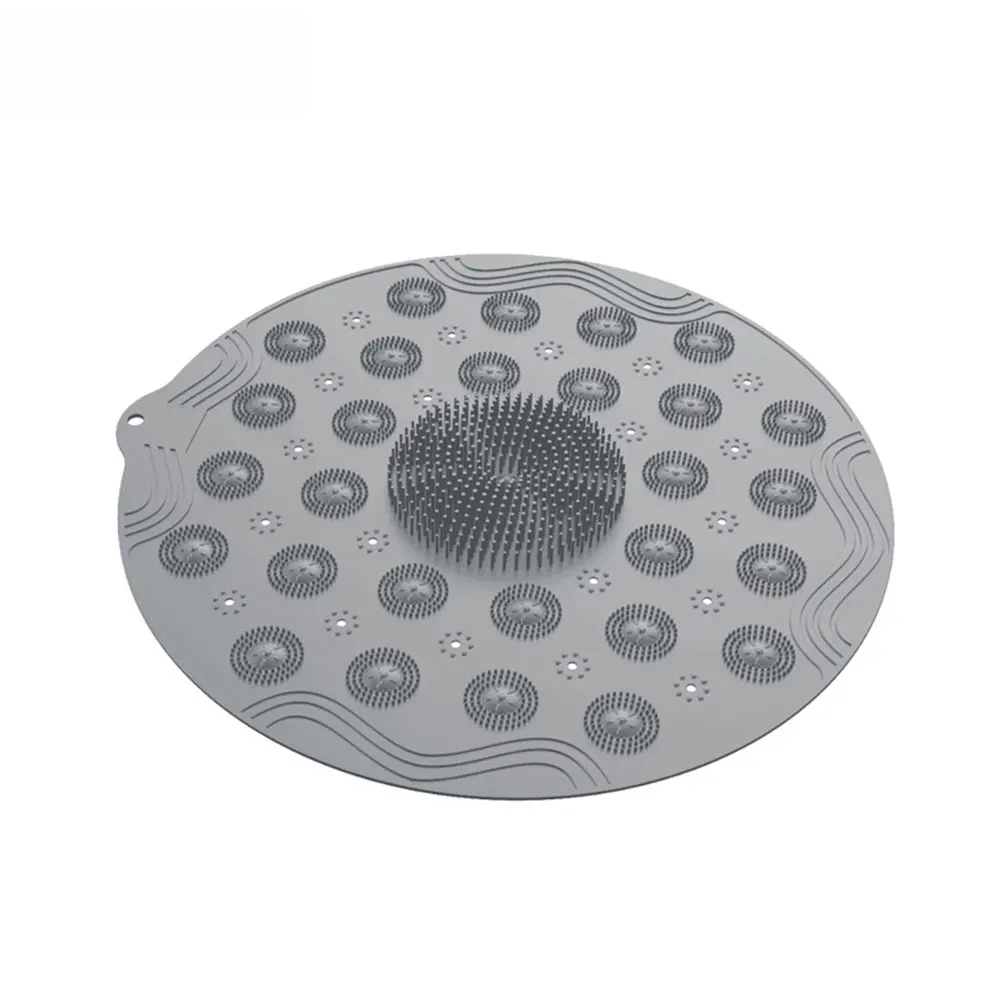 Best Selling Multifunctional Round Bath with Suction Cup Non-slip Suction Cup Massage Mat Silicone Bathroom Non-slip Mat