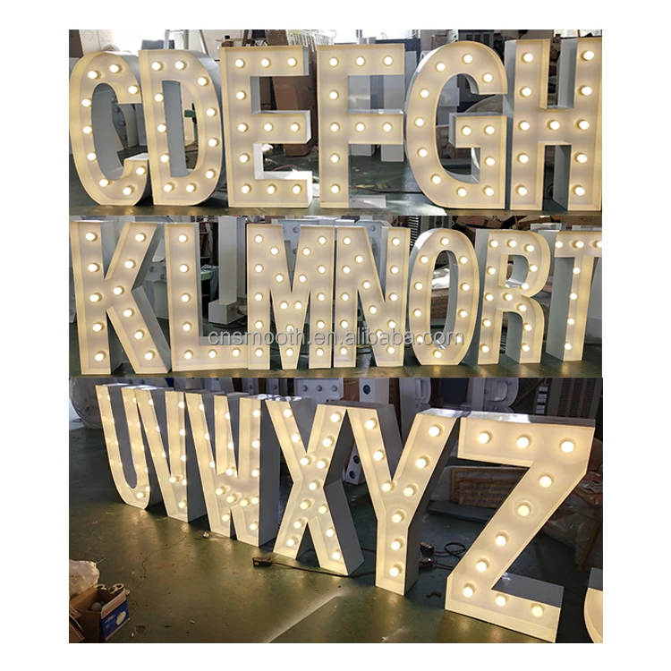 Factory Wedding Party Supplier 3ft 4ft Giant Love Letters Marquee Giant Led Light Up Letters for Wedding