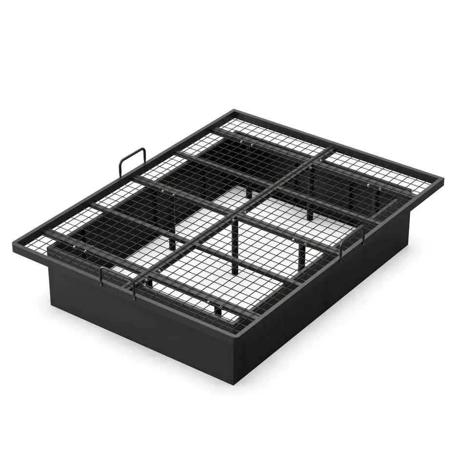 Modern Design Black Metal Platform Bed Frame Easy Assembled Space Saving Furniture Hotel Bedroom School King Queen Size Options