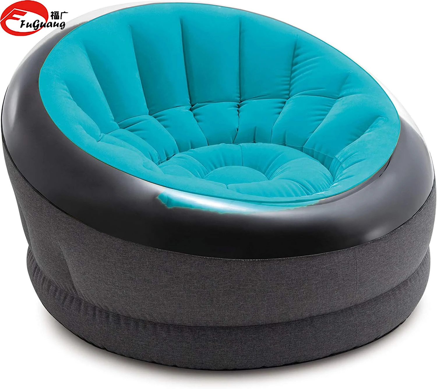 Customized Eco-friendly  laminate cloth single inflatable sofa outdoor camping home single inflatable sofa suitable for family