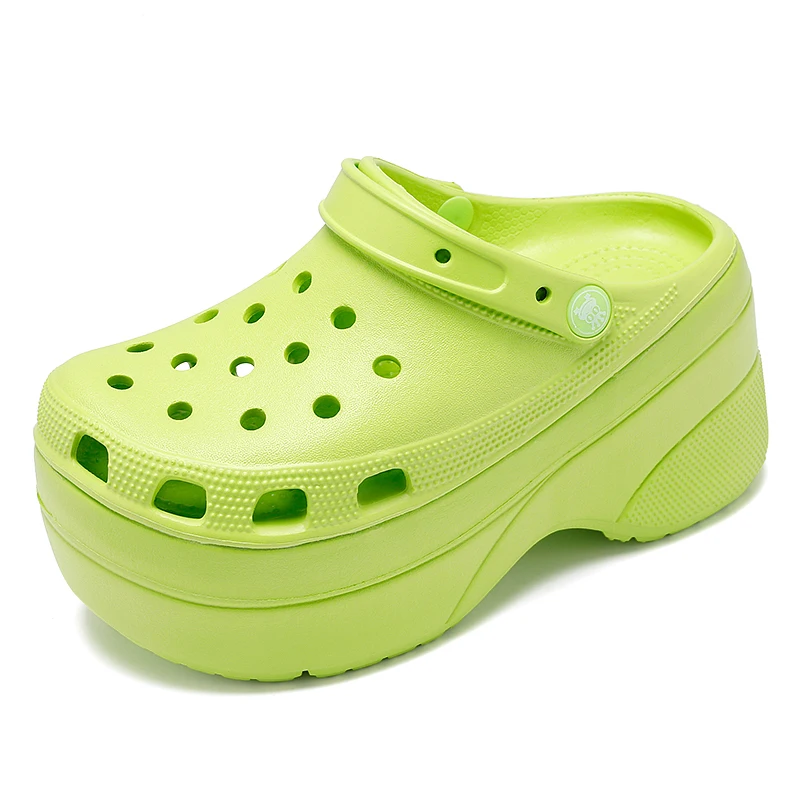 Popular light weight anti-slip EVA sole size EUR36-41 high heel swedish clog garden shoes