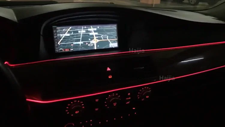 USB Neon LED Light Glow side glow fiber skirt Wire/El Wire for Automotive Interior Car Cosplay Decoration with 5mm Sewing Edge