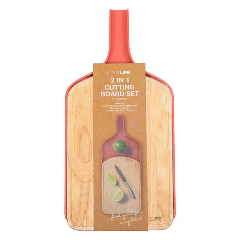 LINK LIFE High Quality Wholesale Acacia Wood Luxury Cutting Board With Handle for Meat