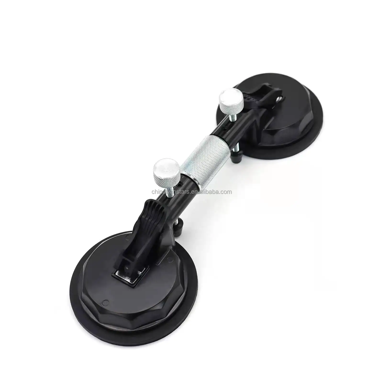 123mm Aluminium Double Handle Gripper Glass Vacuum Sucker Plate Lifter Glass Seam Setter Suction Cups Slab Tensioner