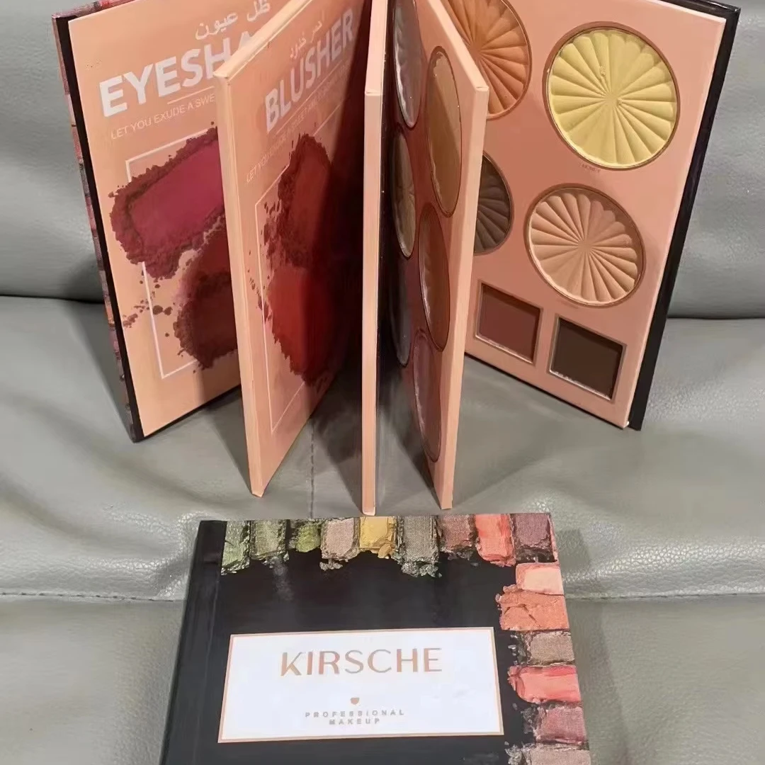 Wholesale 96 color cute girl eye shadow plate high gloss powder blusher set durable makeup BOOK color palette cosmetics