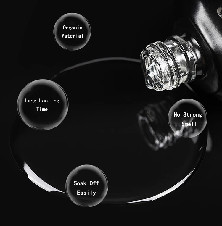 High gloss non wipe top coat no cleanser neon gel polish uv gel nail polish Camouflage jelly gel