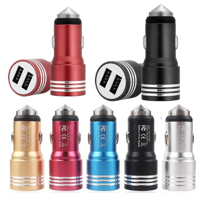 Car Charging Accessories Dual Usb Car Charger Adapter 2 Usb Port 2.1a Smart Car Charger For iPhone Mobile Phone