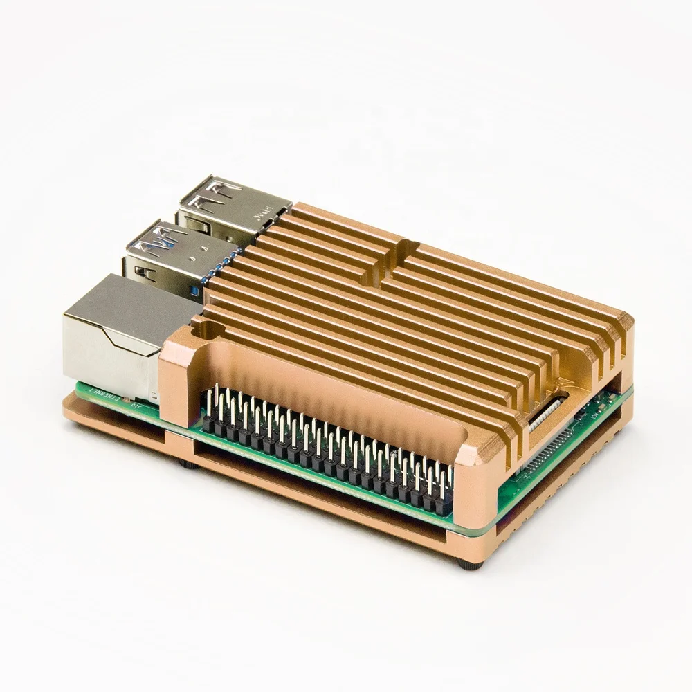 
Odseven custom bright red Armor Aluminum Alloy Passive Cooling Case for Raspberry pi 4 