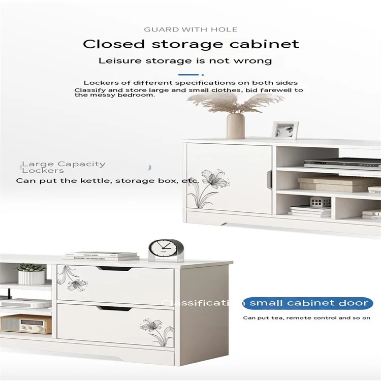 Modern Minimalist Light Luxury Coffee Table Wall TV Cabinet Living Room Furniture Glamour Stand
