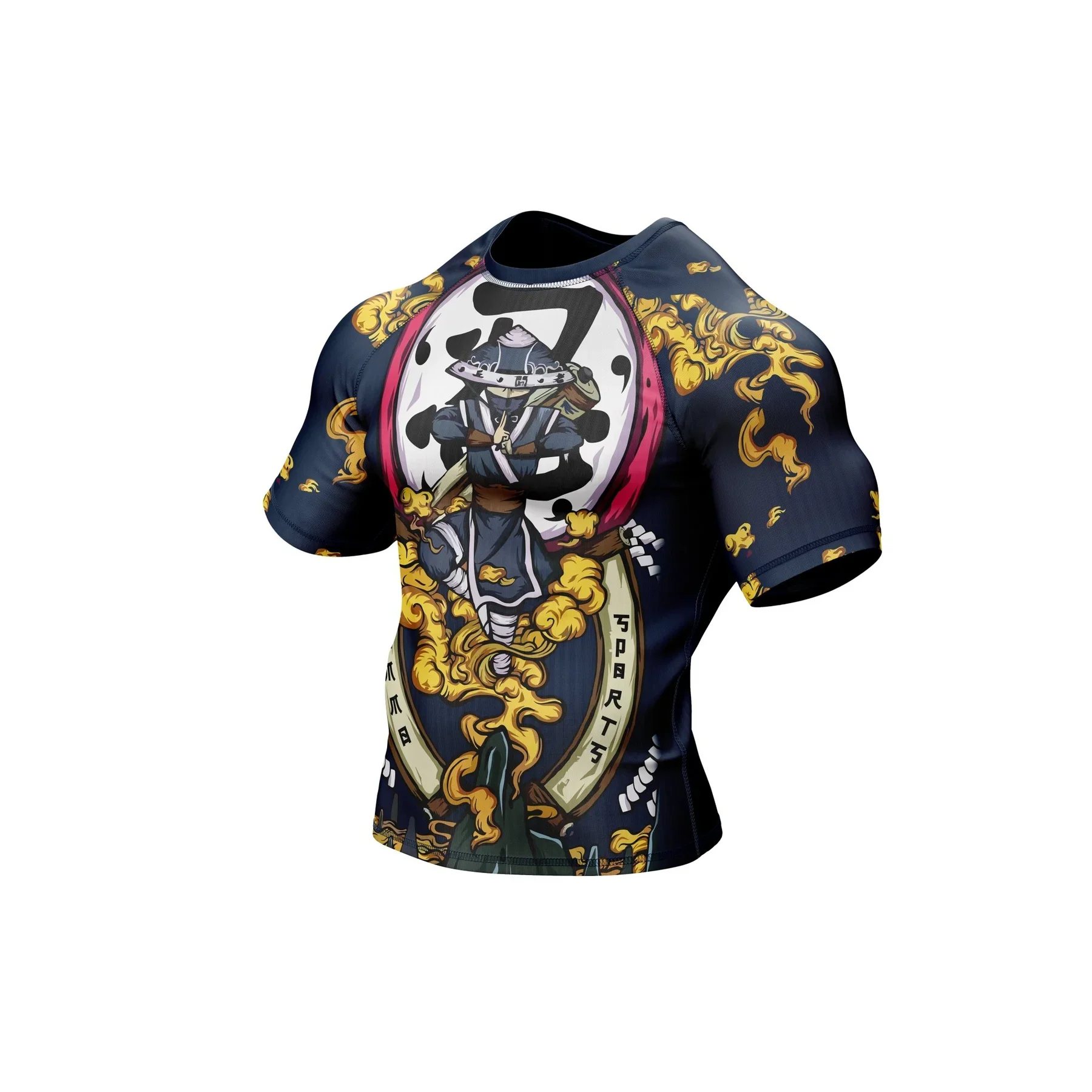 Custom Print Logo Gracie Shoyoroll Monokini MMA Rashguard Sublimation Colored Reinforced for Training Kingz Product
