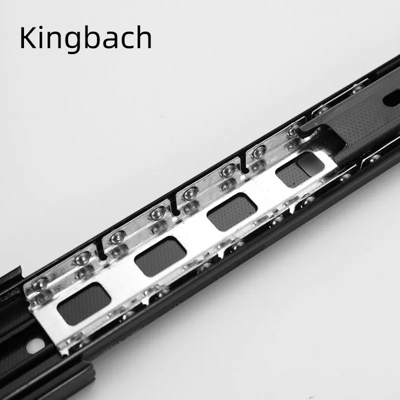 White and Black Ball Bearing Furniture Rail for Bedroom Drawer Slide Kitchen Use Iron Sliding Cabinets & Wardrobe Drawers