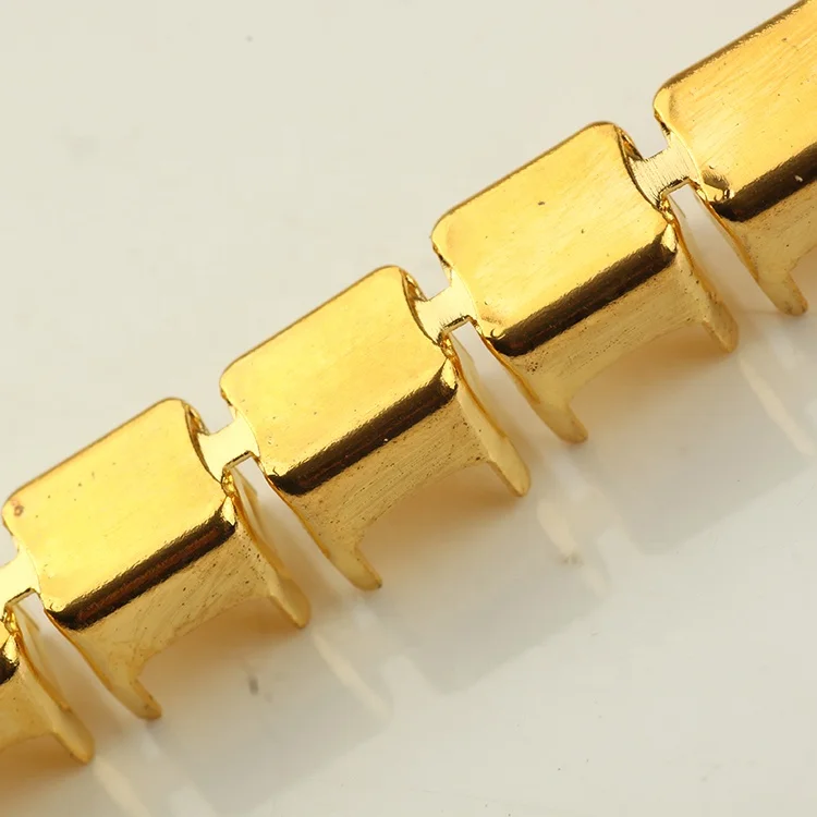 YL Golden Silver Plated Brass Cup Empty Rhinestone Cup Chain With Rond Base