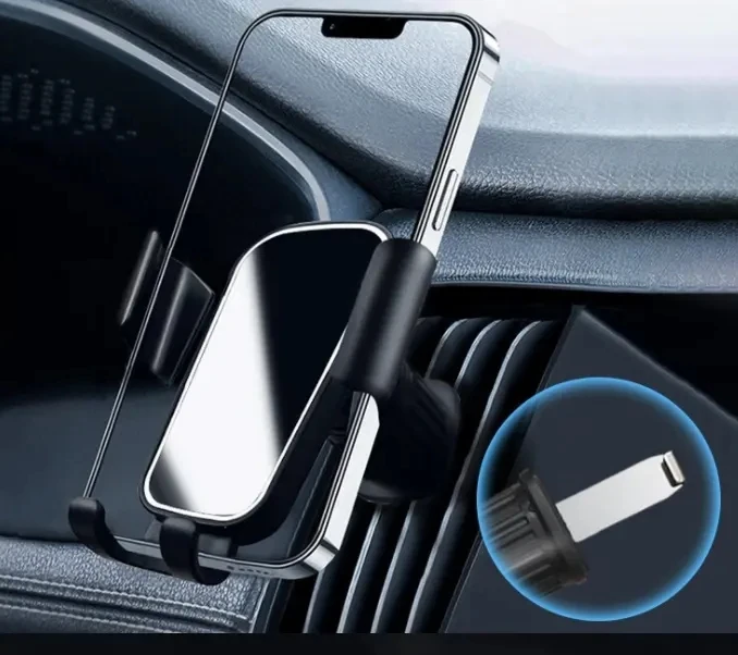 Mobile phone holder Tray Gravity Phone Air Vent Universal Smartphone Car Support Clip Mount Holder Stand