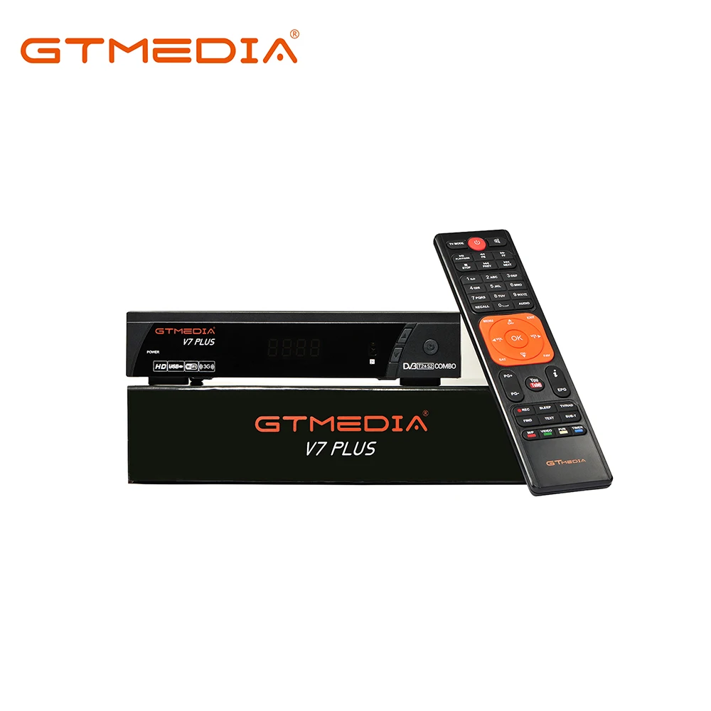 GTMedia V7 Plus DVB S2 Satellite Receiver DVB T2 decoder firmware upgrade support H.265 PowerVu,DRE & Biss key Network Sharing