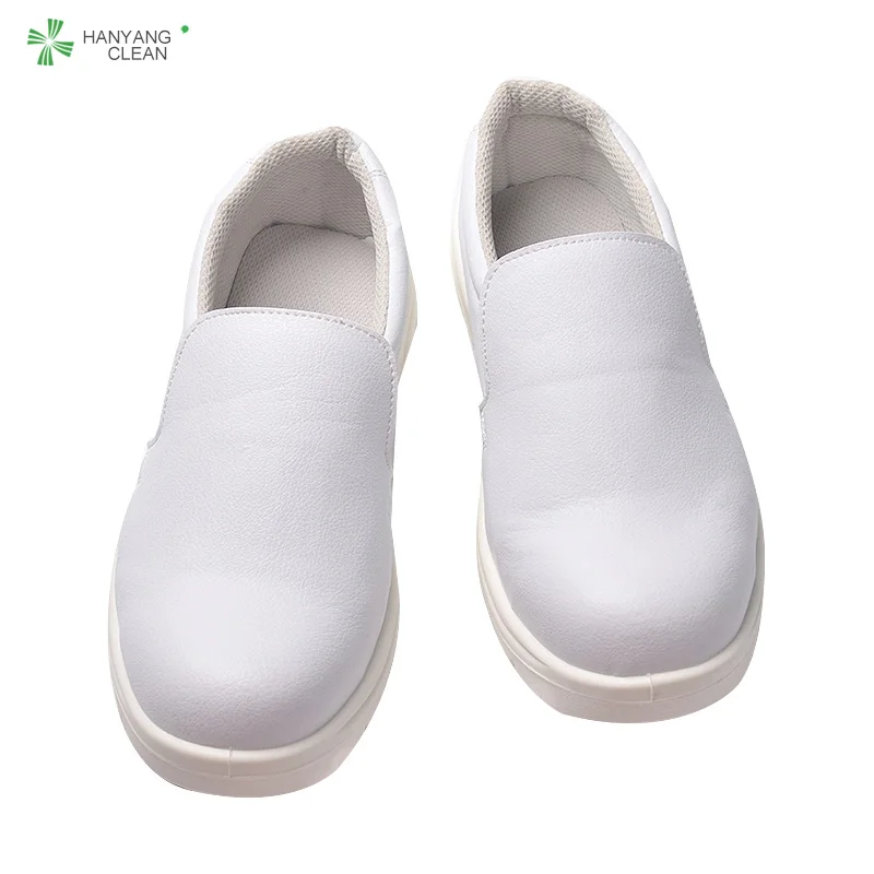H-4505 White PU Leather Upper Material Unisex Gender steel toe esd anti static Safety Shoes