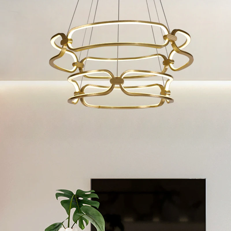140W 4000K 90-265V dinning living kitchen room round pendant Aluminum lamp led chandeliers light