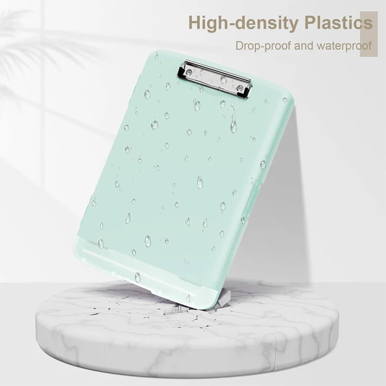 Custom Personally Black A4 mini Folder PP Clipboard Practical Storage With Pen Holder Organizer File Case Professional Clips