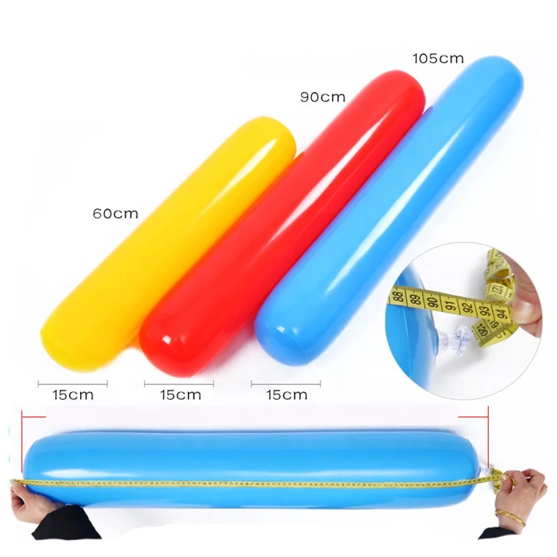 parent-child activity inflatable air tube blow up round sticks for kindergarten game playing
