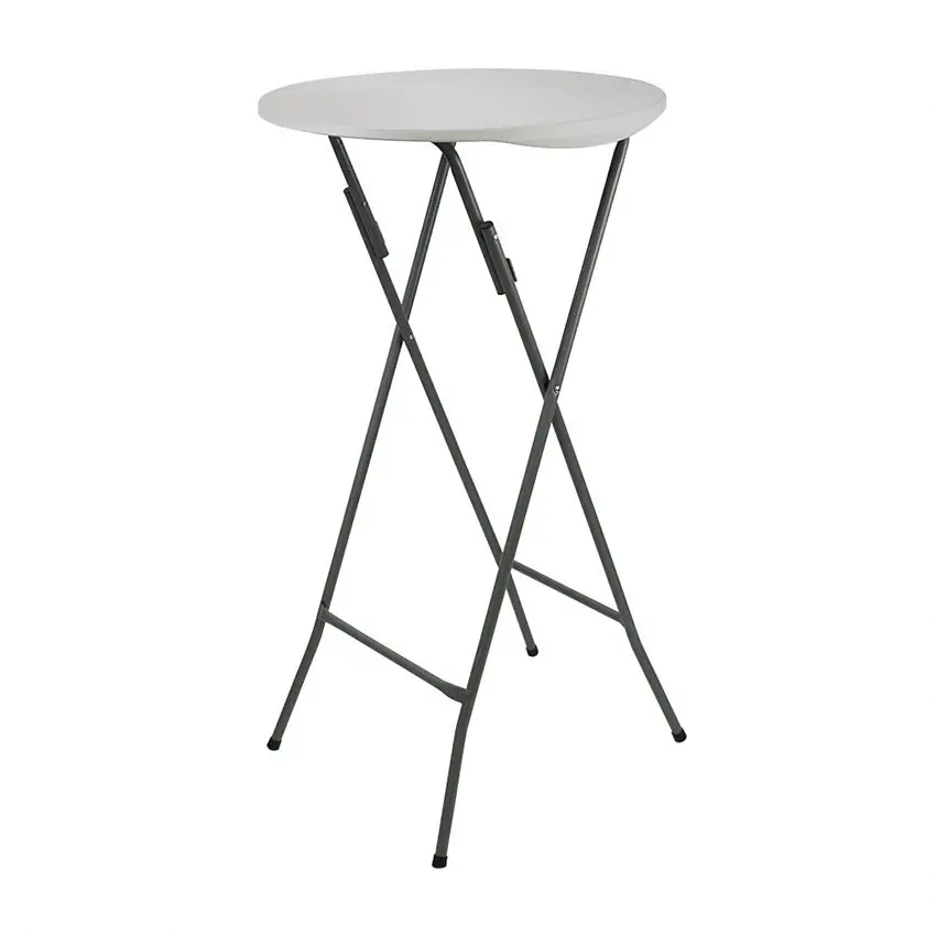 60cm HDPE Plastic Outdoor Folding Round Tables White Foldable Mini Bar Dining Table