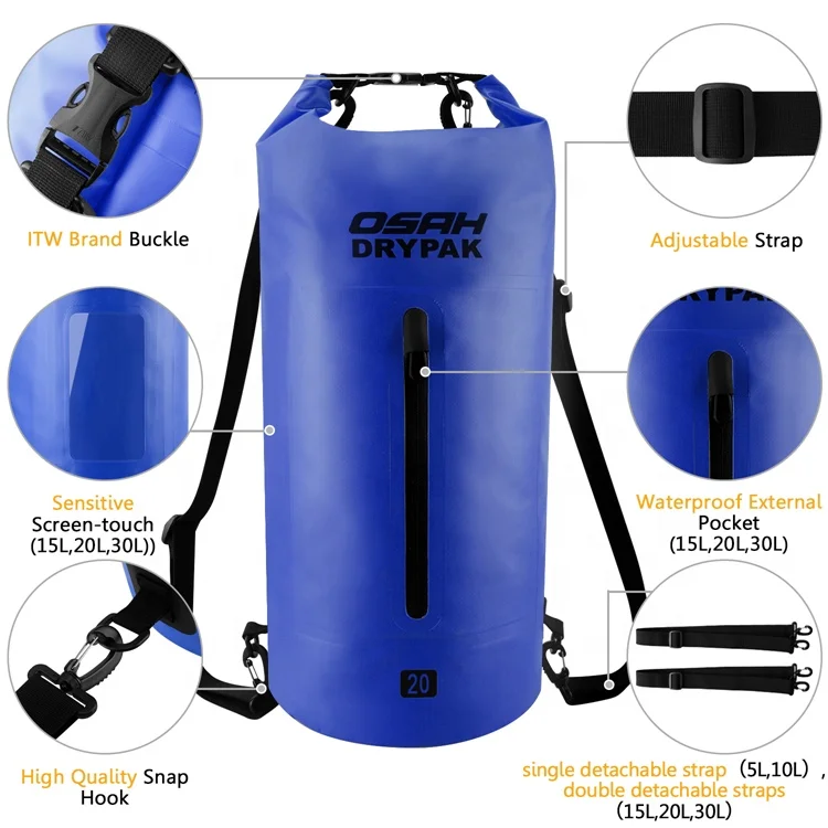 Large Capacity 30l dry bag waterproof dry tube bag, diving dry bag