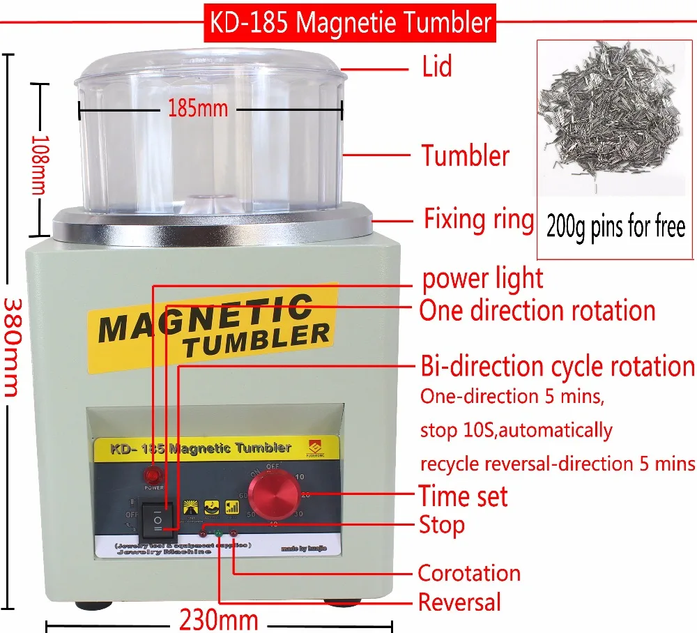  Arbe yasui kyngty mini turbo kt 185 280 KT 360 Вращающийся на 0 3-0 5 контактов полировальный аппарат для ювелирных изделий магнитный