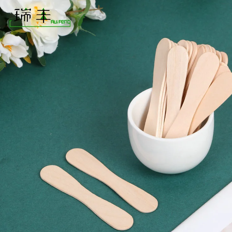 High quality Biodegradable wooden Customized Disposable Ice Cream Spoon