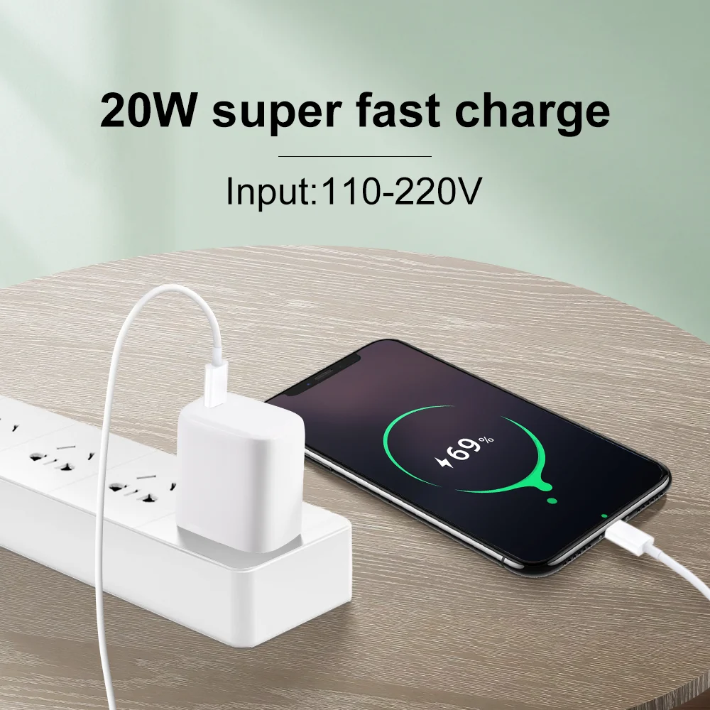 High Quality Pd Quick Fast 20w Charging Mobile Phone Interface Power Universal Adapter Usb Type-c Safe Charger For Iphone 12