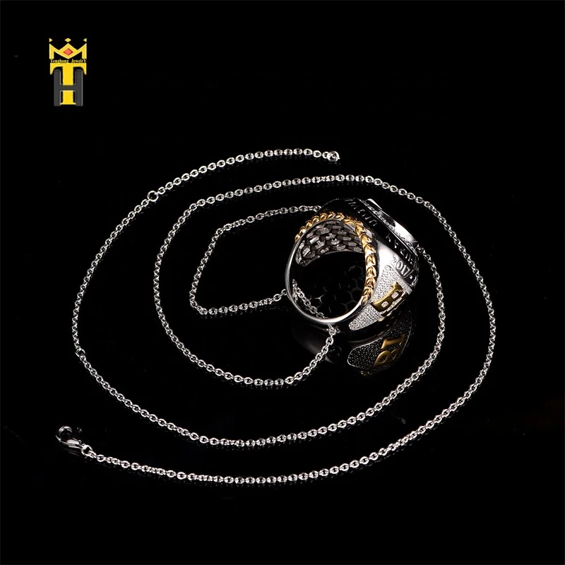 Custom signet university college ring hip hop rings necklace national championship mens ring