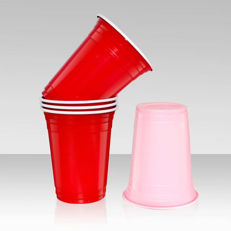 custom logo pp 16oz double compartment printer black cold water drink vasos plastic disposable plastic cup for personalization