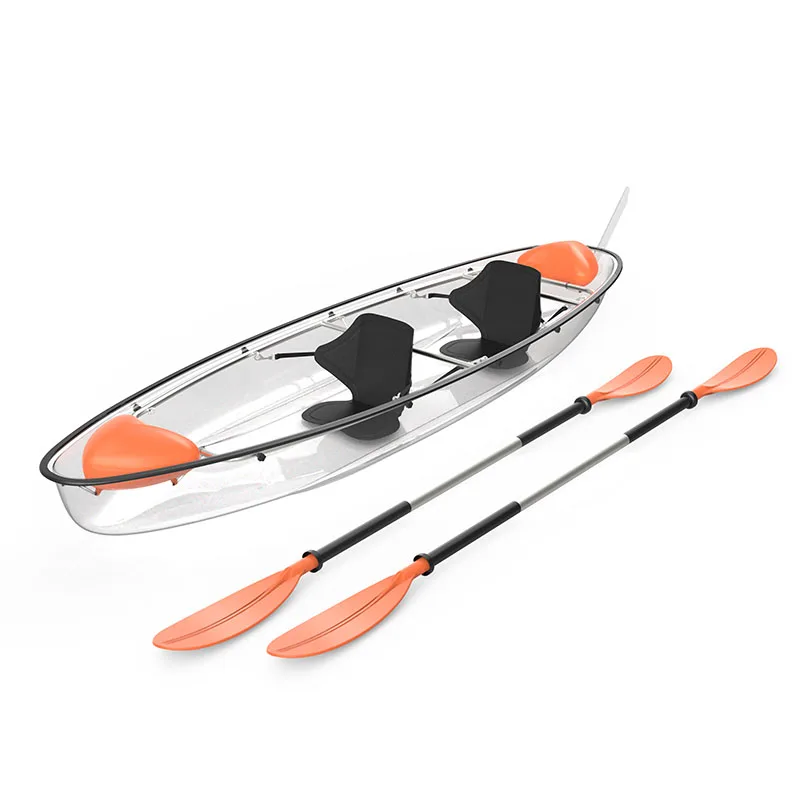 floating boats seating family river lake sea double transparent clear boat bottom