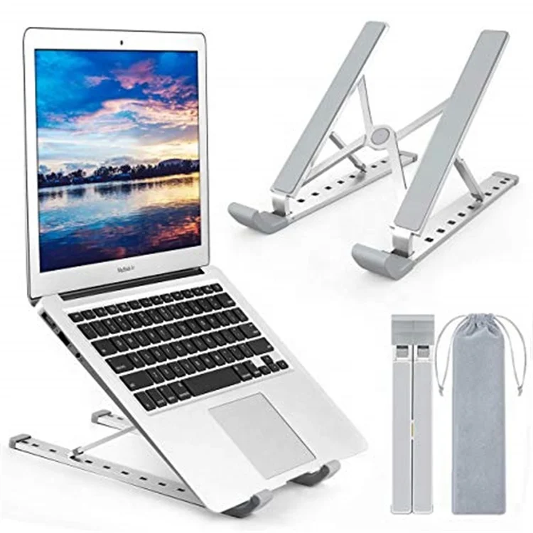 Portable Laptop Tablet Stand Aluminum Laptop Desktop Stand Adjustable Laptop Notebook Stand Holder Foldable
