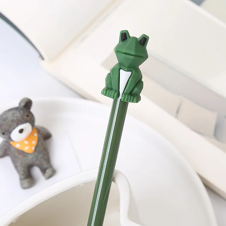 Wholesale Office Stationery 0.5mm Black Pen 3D Animal Shape Cartoon Pen Student Gel Pen