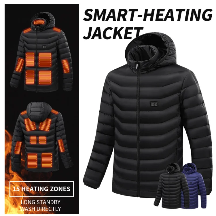 Custom Usb Reactive Temperature Controller Motorcycle Outwear Warming Heating Jacket Men For Winter