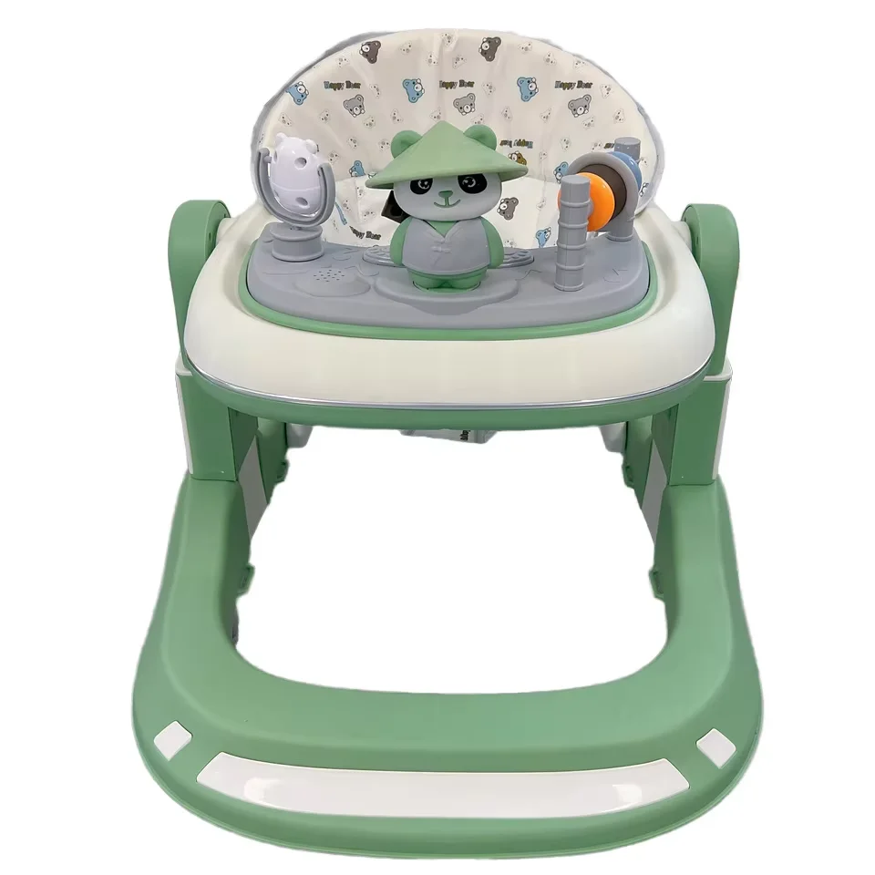 Hot Sales Cartoon character Infant Game Table Multifunctional Push Car Toddler Activity Toy Musical Baby Walker With Wheels