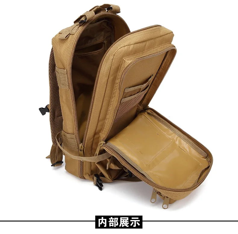 GM Hot Sale Custom Outdoor Sport Waterproof Hiking Survival Bag Black Camouflage Hunting Tactical Backpack