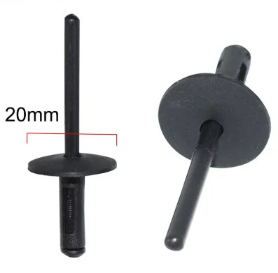 High Quality 25pcs 6mm Hole Black Nylon Rivets Car Trunk Fastener Retainer Clips for X5