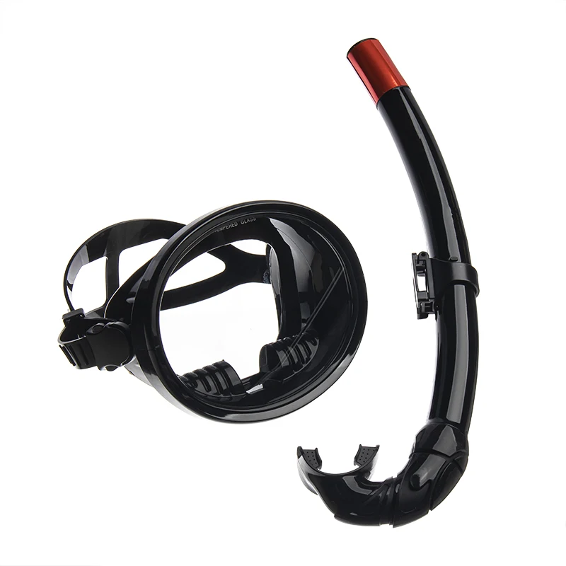 Wholesale Snorkel Set Uv Protect Diving Equipment Tempered Glass Diving Oxygen Mask Diving Mask