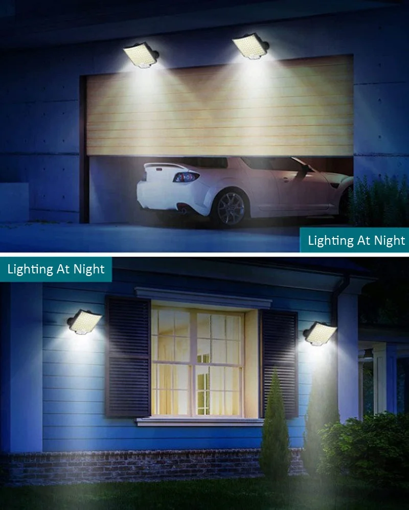 106 LEDs  5.5V IP65 Auto light body Sensor Separate Remote Control Curved Mini Garden Solar LED Lights Outdoor Wall mounted