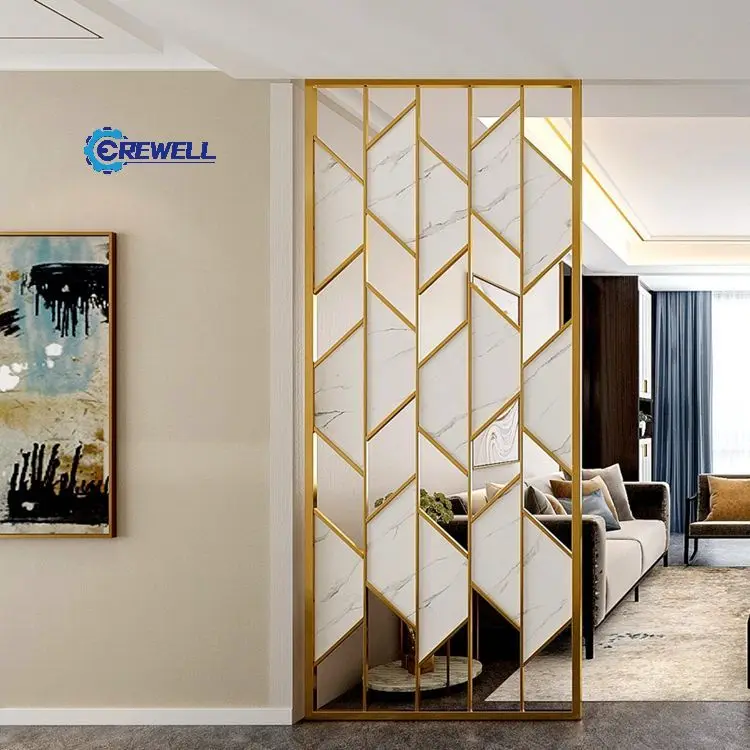 Chinese manufacturer moveable classy glass partition newest luxury powder coating room divider for villa