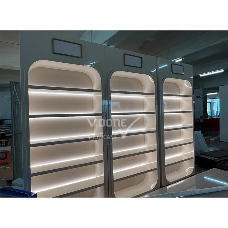 Fashion Lace Wigs Shop Design Hair Extensions Display Cabinet Store Interior Design Luxury Human Hair Display Furniture