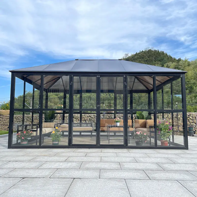 Professional Green House Supplies Wholesale Price Agricultural Glass Backyard Greenhouse From China